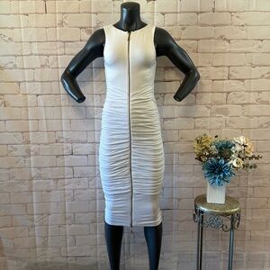Ruched Sleeveless Dress